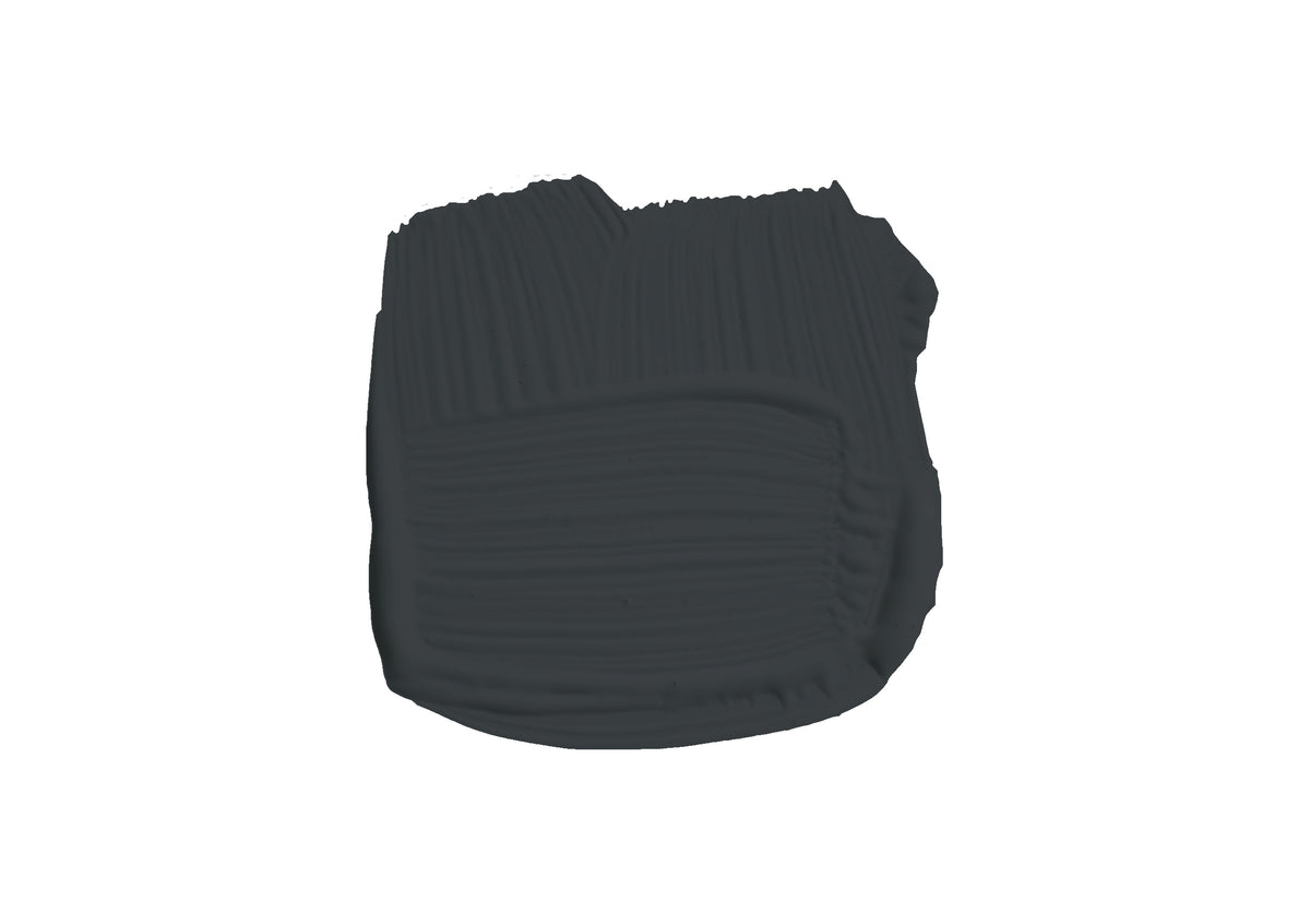 Farbklecks von Black Blue, einem mondänem fast schwarzen Blau