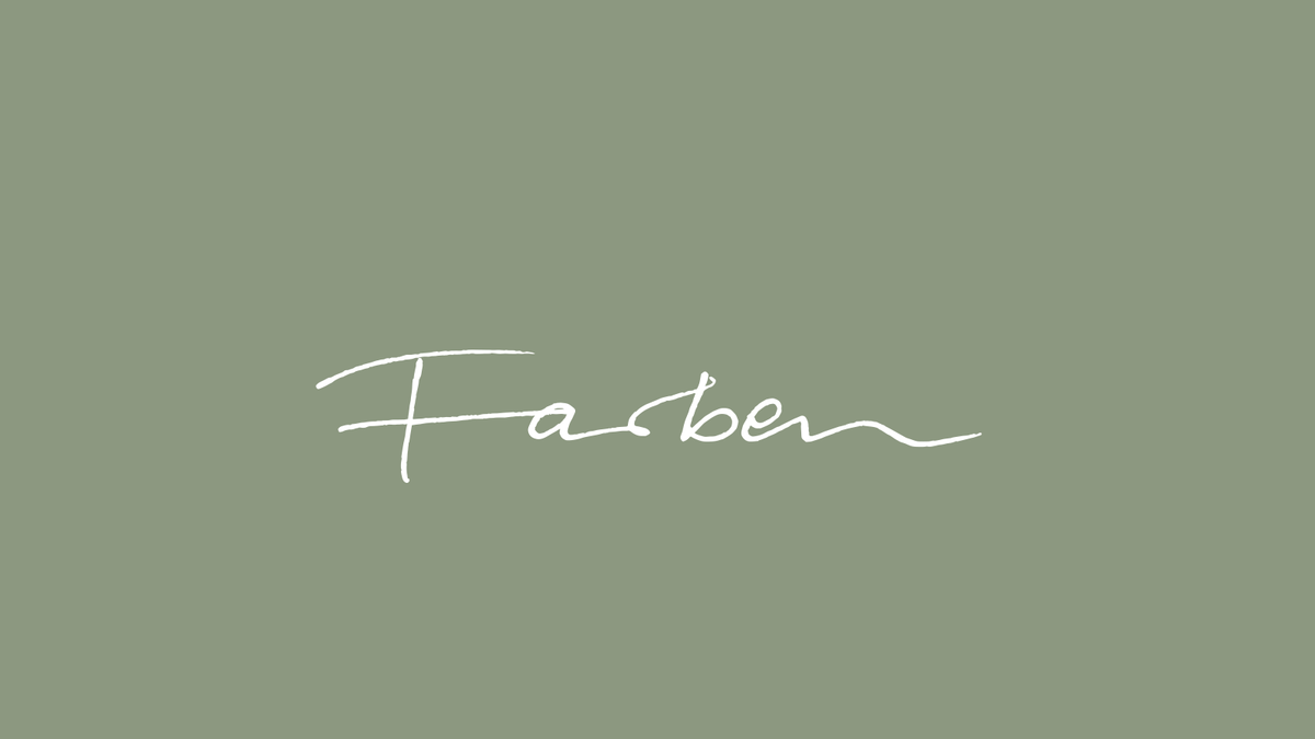Der malzeitgrüne Hintergrund auf dem handschriftlich Farben steht 