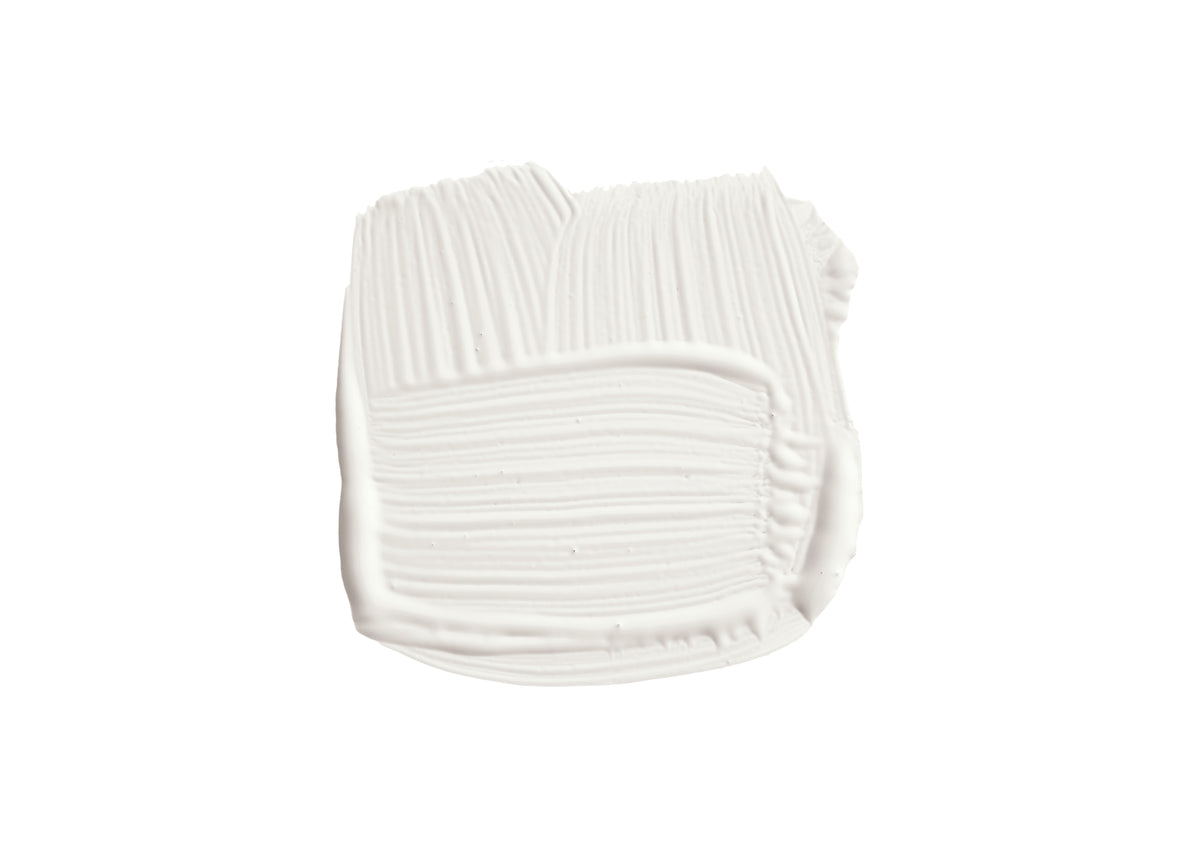 Farbklecks von All White, dem reinsten und frischesten Weißton von Farrow & Ball 
