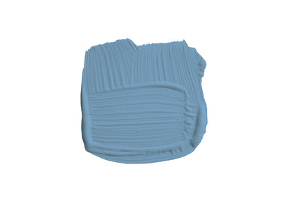 Farbklecks von Bay Area Blue, einem Blau von der Küste San Franziscos 