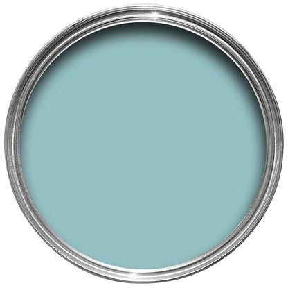 Offene Farbdose von oben von Blue Ground, einem fröhlichen Blauton