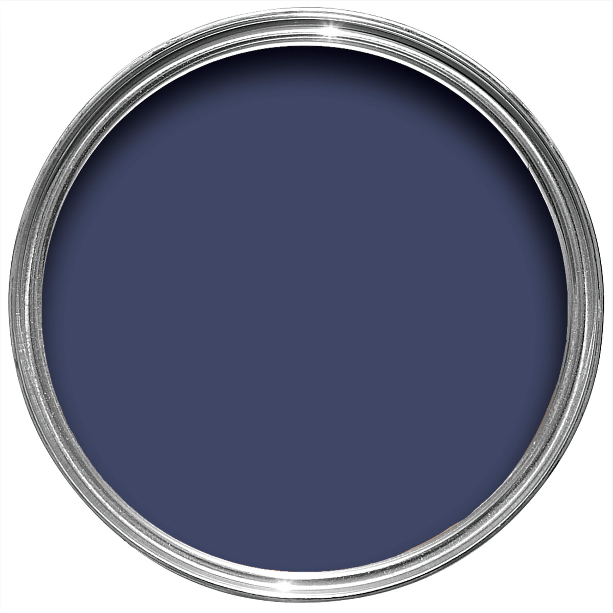 Offene Farbdose von oben von Blue Maize, dem dunkel Blau, dass von dem Mais inspiriert ist, der in Mexico und den Südstaaten beliebt ist.
