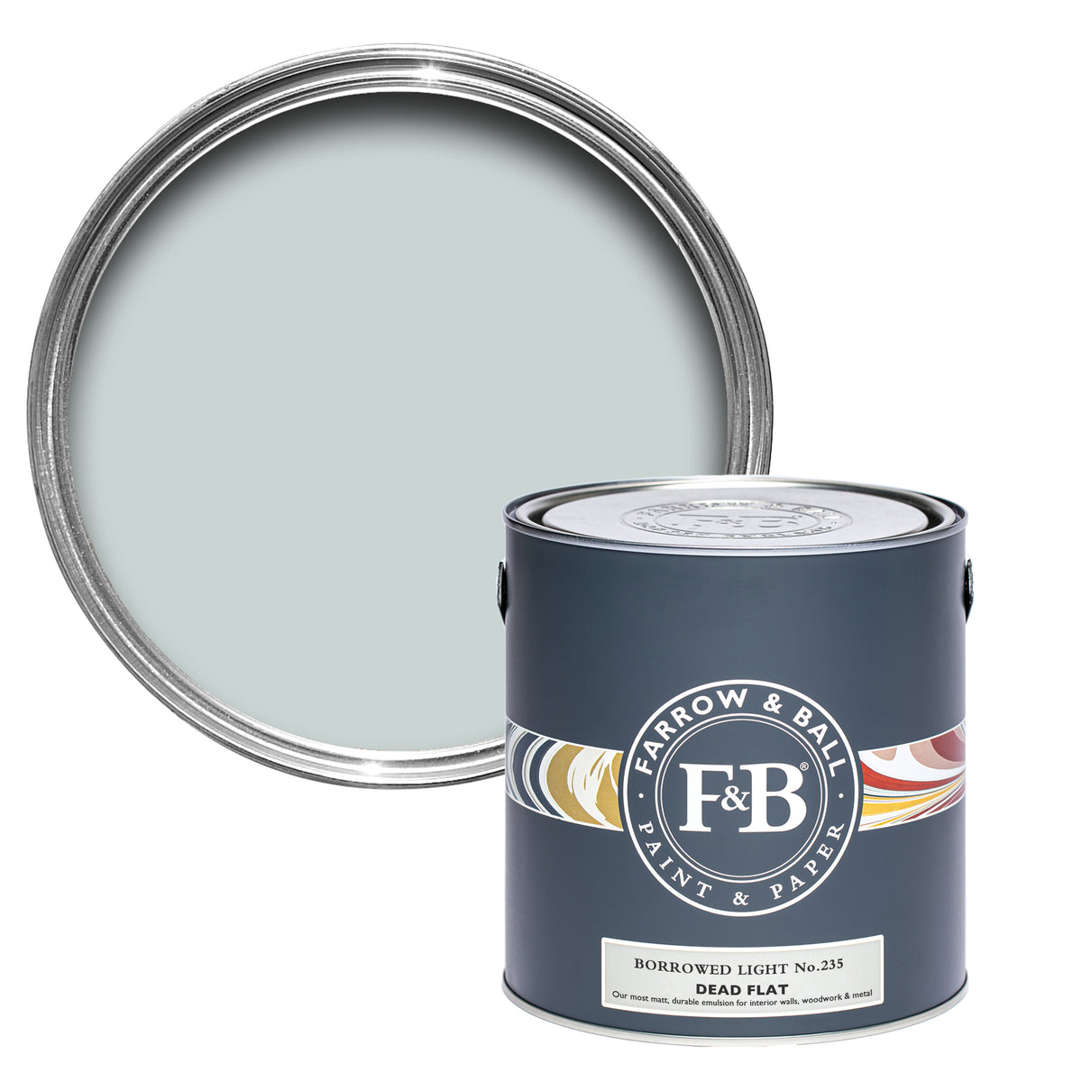 Offene Dead Flat Farbdose von Borrowed Light, einem zarten und leichtem Blau