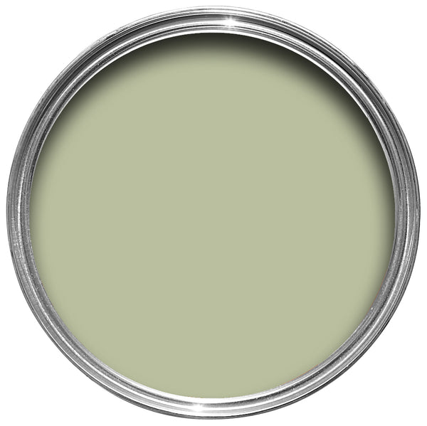 Offene Farbdose von oben von Cooking Apple Green, dem charmten Grün, dass an Omas Küche erinnert.
