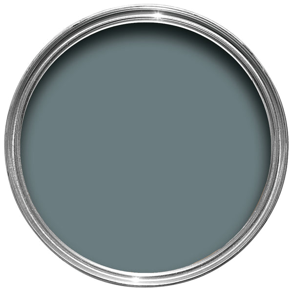 Offene Farbdose von oben von De Nimes, einem elegantes Blau, wie wir es von Hosen kennen
