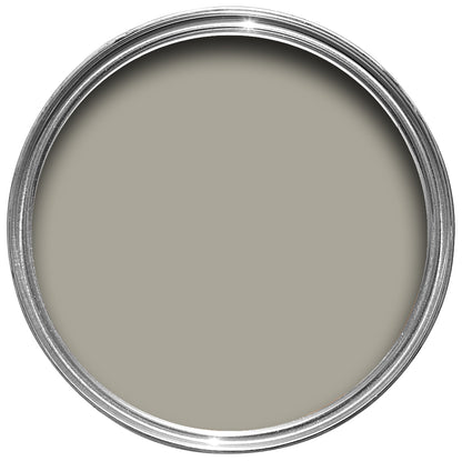 Offene Farbdose von oben von Hartwick White, einem mehr Grau als Weiß 
