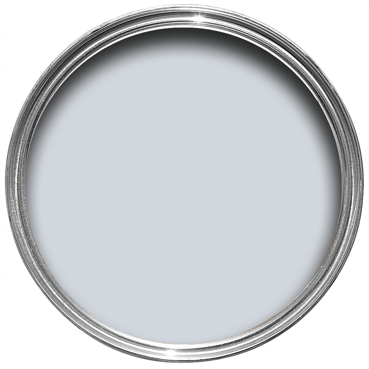 Offene Farbdose von oben von Kakelugn, dem cleansten und hellsten Blau in der Palette 