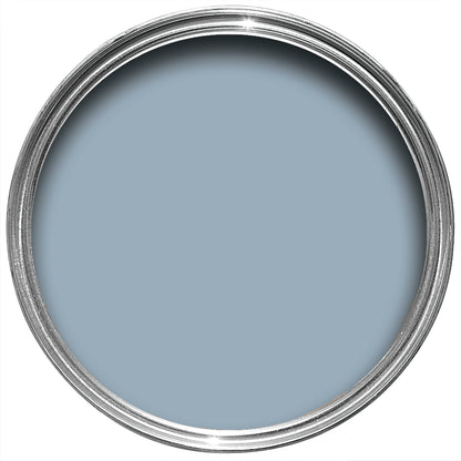 Offene Farbdose von oben von Kittiwake, einem kühlen Blau, das von Möwenflügeln inspiriert ist. 
