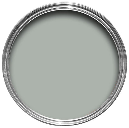 Offene Farbdose von oben von Light Blue, einem hellen und leichten Blau
