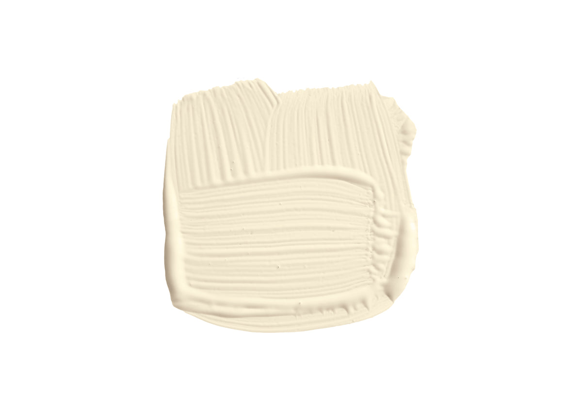 Farbklecks von Lime White, einem grünlichen Off-White

