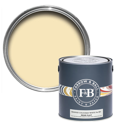 Offene Dead Flat Farbdose von Orange Coloured White, einem weiß mit roten Pigmenten