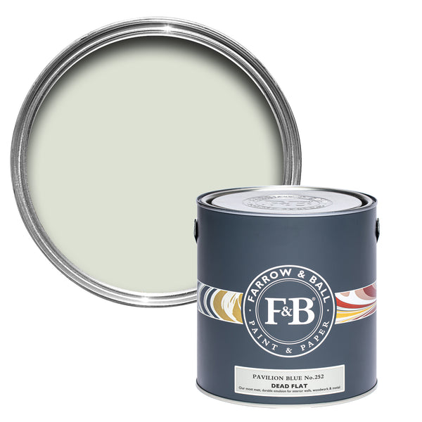 Offene Dead Flat Farbdose von Pavilion Blue, einer Kristallfarbe in der Blau nur erahnen kann 