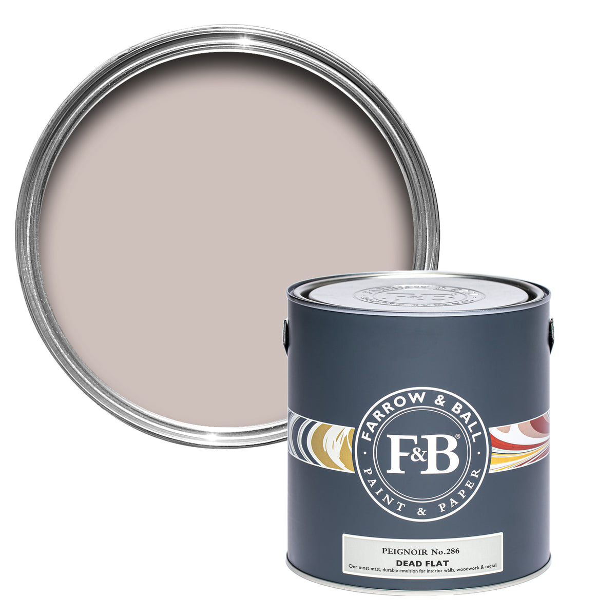 Offene Dead Flat Farbdose von Peignoir, einem Grau, das im richtigen Licht Rosé erscheint