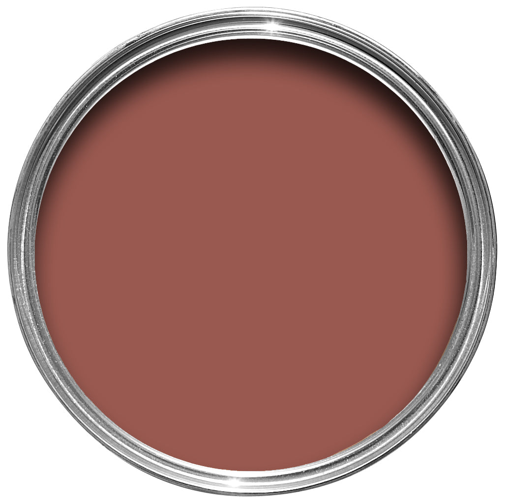 Offene Farbdose von oben von Picture Gallery Red, einem zeitlosen Rot.

