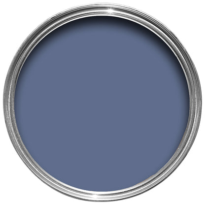 Offene Farbdose von oben von Pitch Blue, einem strahlenden Blau mit schwarzen Pigmenten 
