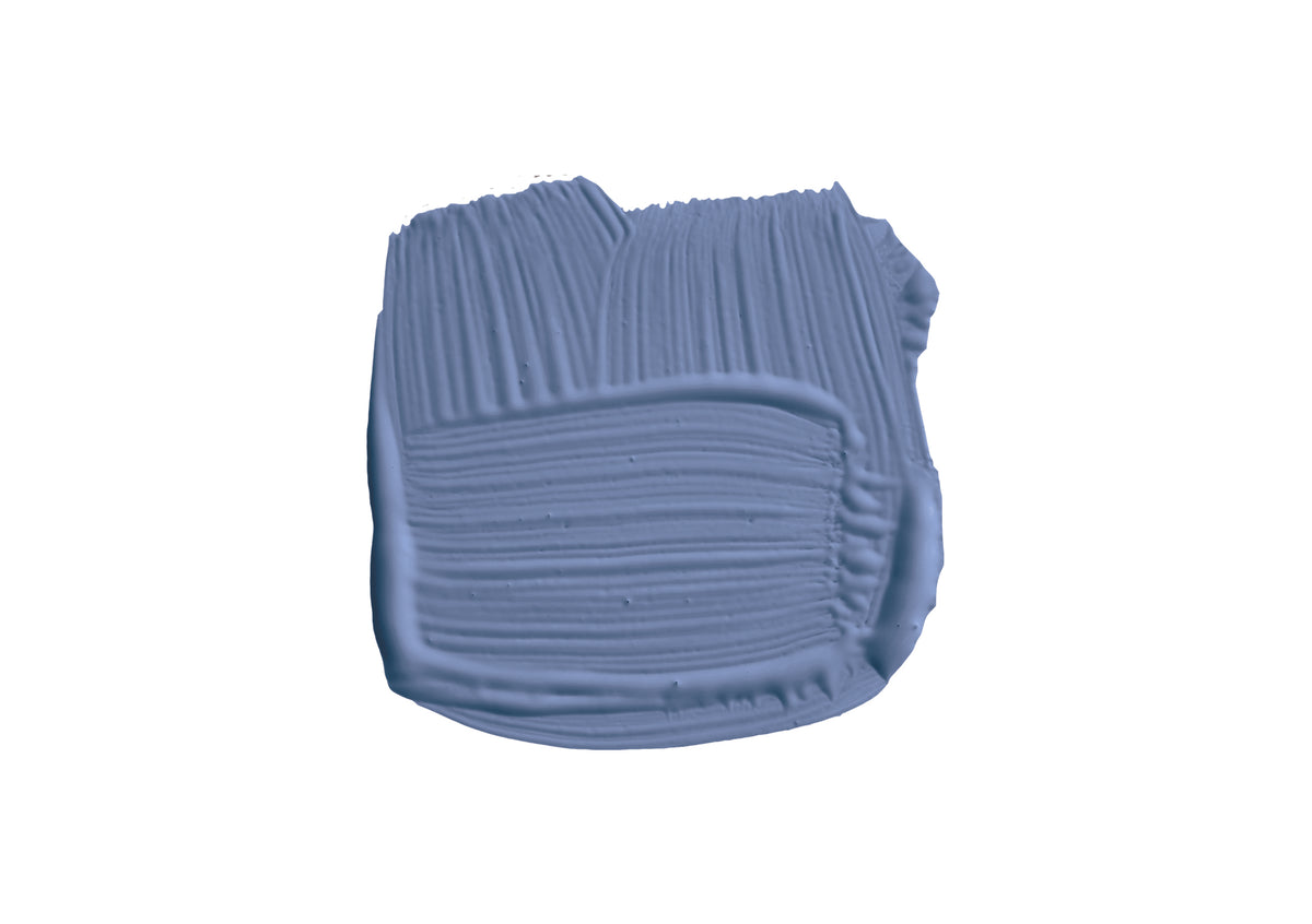 Farbklecks von Pitch Blue, einem strahlenden Blau mit schwarzen Pigmenten 
