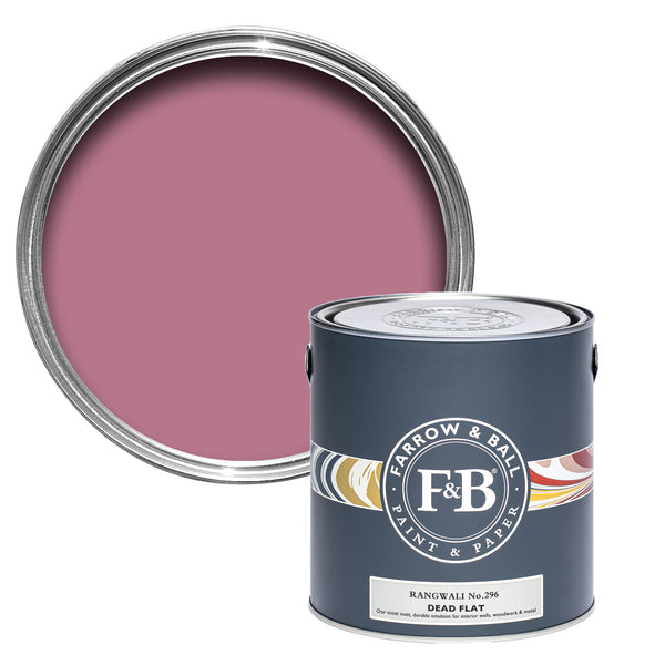 Offene Farbdose von Rangwali, das den kräftigen und exotischen Farbton zeigt, der an das Pink des Farbpulvers erinnert, wie man es von einem indischen Freudenfest kennt.
