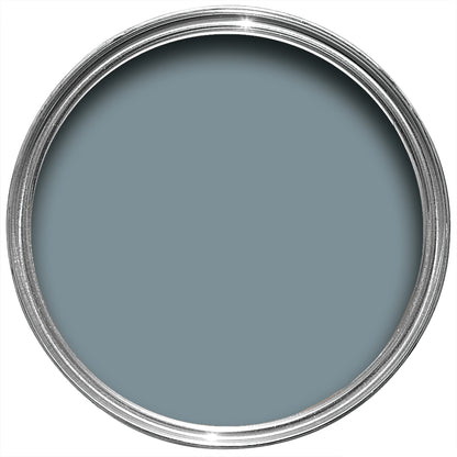 Offene Farbdose von oben von Selvedge, einem atmosphärischen Blau für dunkle Räume
