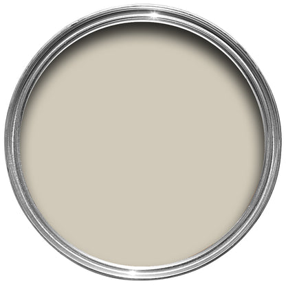 Offene Farbdose von oben von Shaded White, einem Weißton der schattig wirkt
