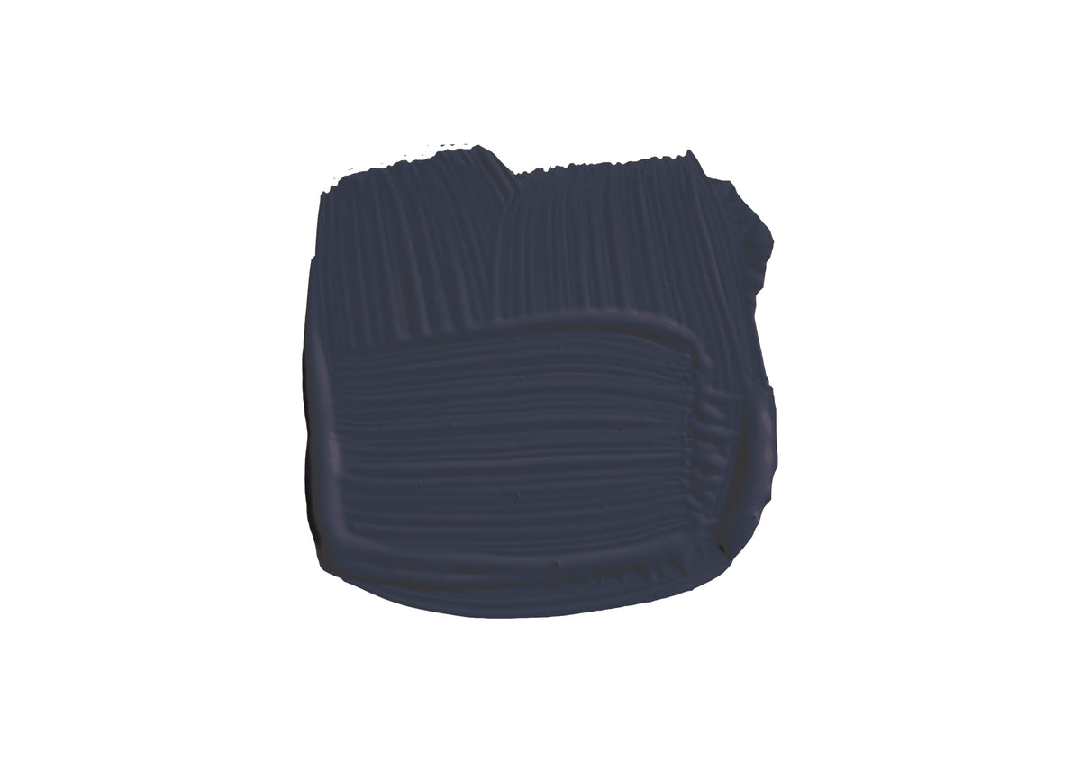 Farbklecks von Titmouse Blue, einem majestätischen, luxuriösen und beruhigendem Blau.