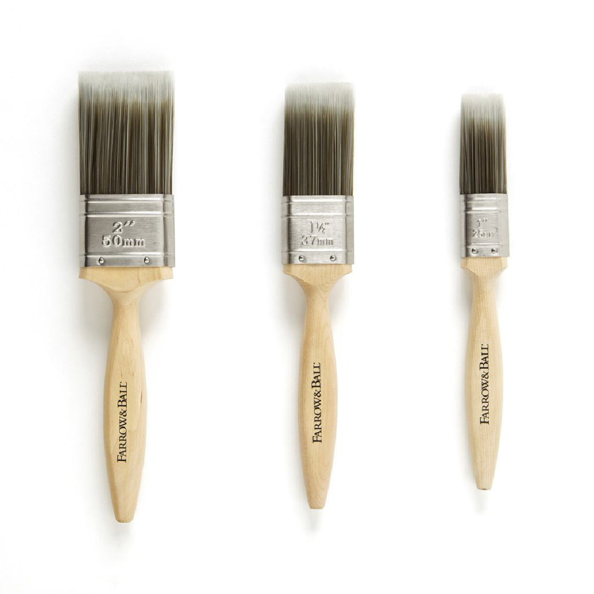 Flachpinsel von Farrow and Ball in drei verschiedenen Größen