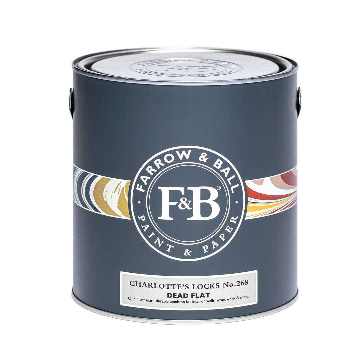 Geschlossene Dead Flat Farbdose von Charlotte's Locks, dem leuchtenden und kräftigen Orange