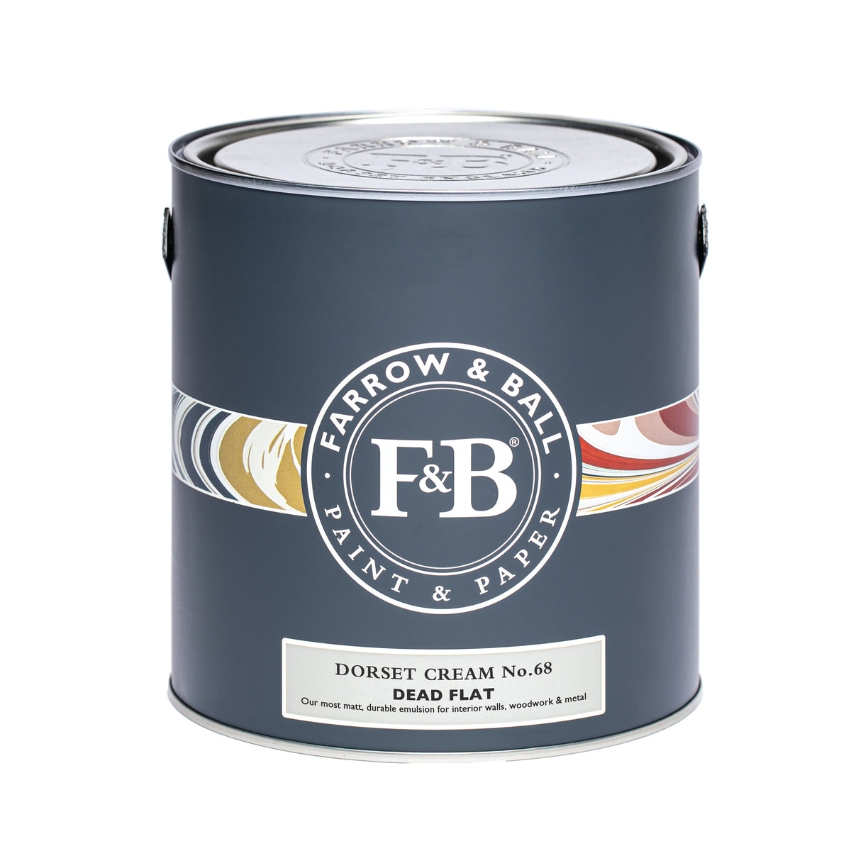 Geschlossene Dead Flat Farbdose von Dorset Cream, einem Gelb wie gehaltvolle Schlagsahne