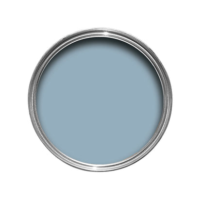 Offene Farbdose von oben von Kittiwake, einem kühlen Blau, das von Möwenflügeln inspiriert ist. 
