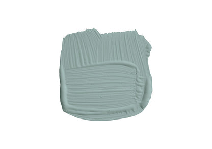 Farbklecks von Dix Blue, einem Vintage-Blau mit grünem Unterton.